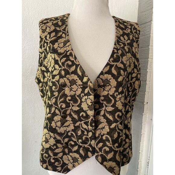 Vintage A Liz Claiborne Collection Petite Tapestry Vest Women's Petite Sz 8 - Picture 12 of 12